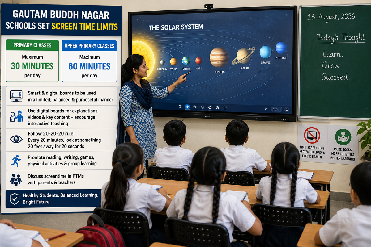 Noida schools told to cap students’ screen time at 30-60 minutes
